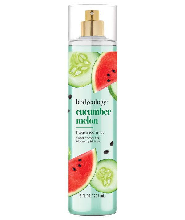 Bodycology Cucumber Melon Body Splash 237ml Bodycology x 1 Date un capricho con Cucumber Melon Fragrance Mist de Bodycology, el aroma nutritivo y refrescante perfecto que le encantará a tu piel. El spray corporal Body Fantasies es perfecto tanto para ocasione